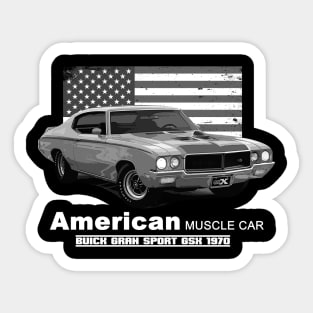 Buick Gran Sport GSX American Muscle Car 60s 70s Old is Gold Sticker